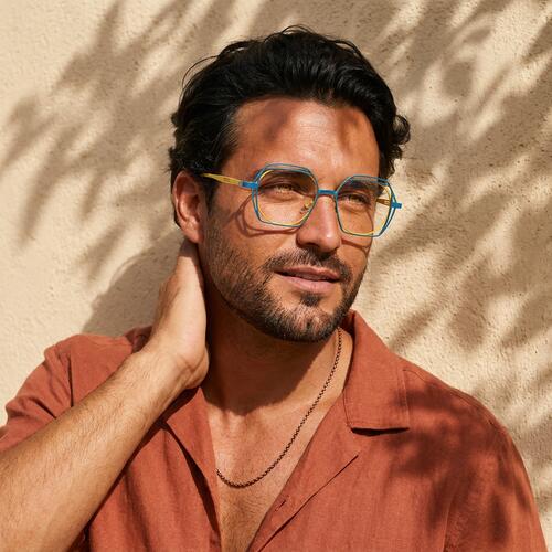 Drake Green Geometric Glasses