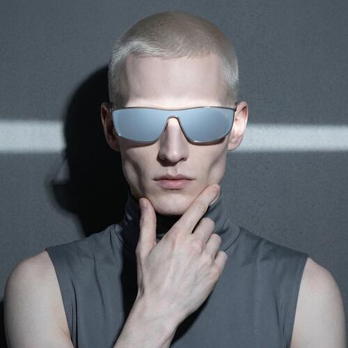 Grace Blue Rectangle Sunglasses