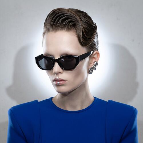 Isaac Schwarze Rechteckige Sonnenbrille