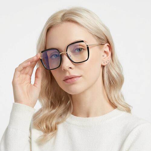 Lizzie Black Square Glasses