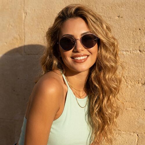 Clara Purple Round Sunglasses
