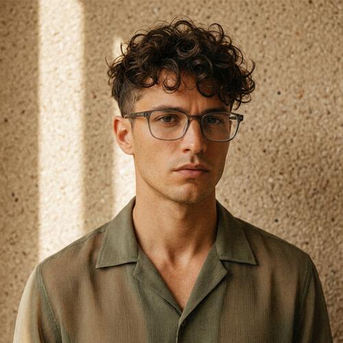 Edward Gray Rectangle Glasses