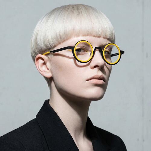 Careg Schwarze Runde Brille