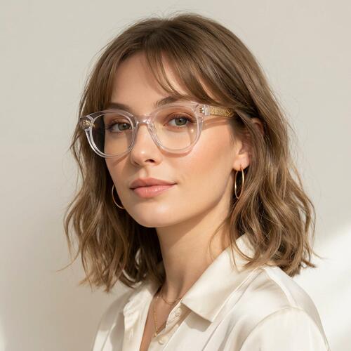 Haley Clear Round Glasses
