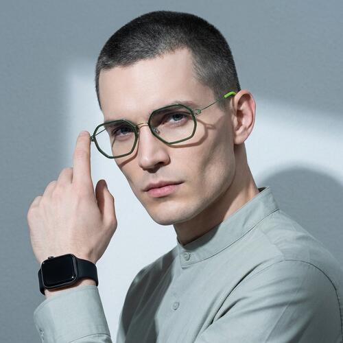 Vanessanson Grüne Geometrische Brille