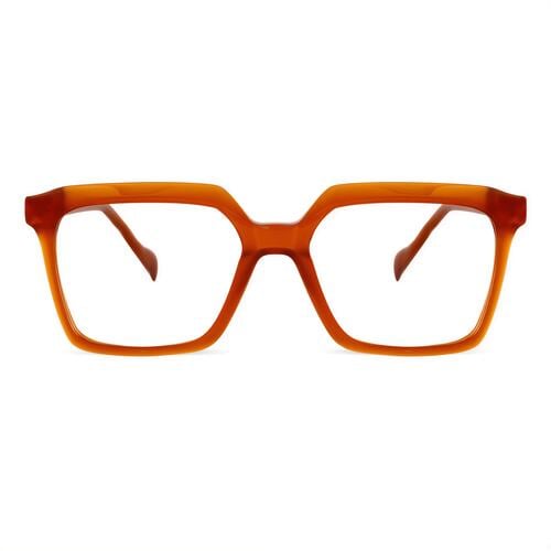 Senior Orange Square Glasses