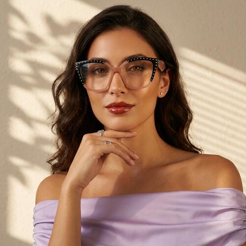Gloria Orange Square Glasses