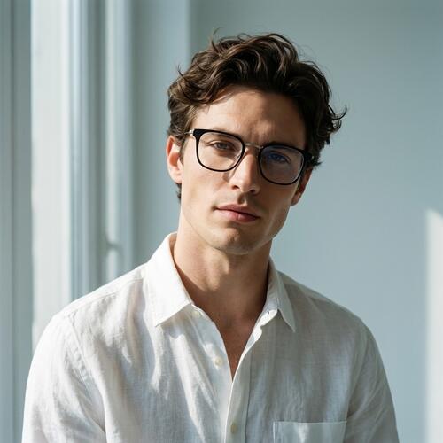 Arabella Black Rectangle Glasses