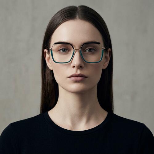 Lizzie Gafas Cuadradas Verdes