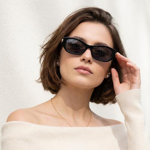 Graham Black Rectangle Sunglasses