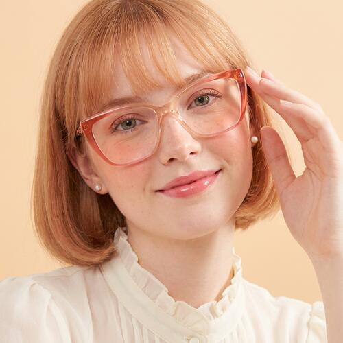 Elizabeth Rote Cat Eye Brille