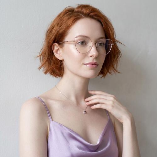 Francesca Orange Cat Eye Glasses