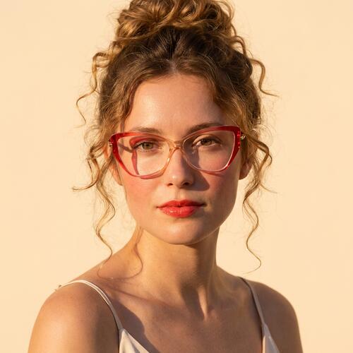 Blake Rote Cat Eye Brille