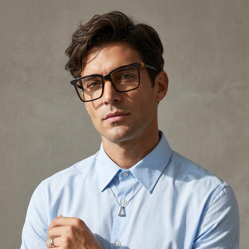 London Black Square Glasses