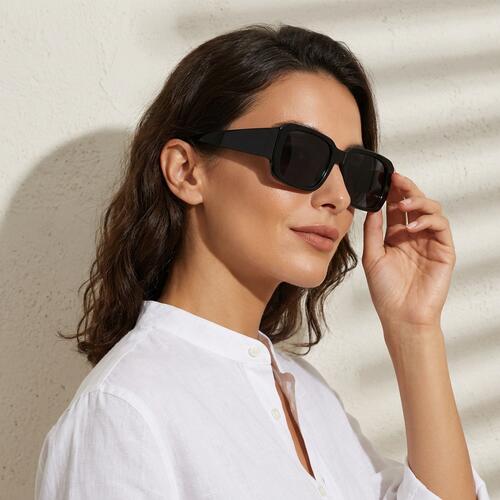 James Schwarze Quadratische Sonnenbrille