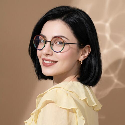 Gaskel Multicolor Round Glasses