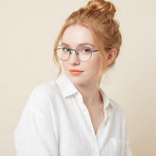 Tobias Blaue Quadratische Brille