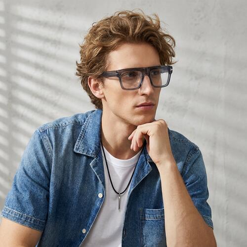 Errol Gray Square Glasses