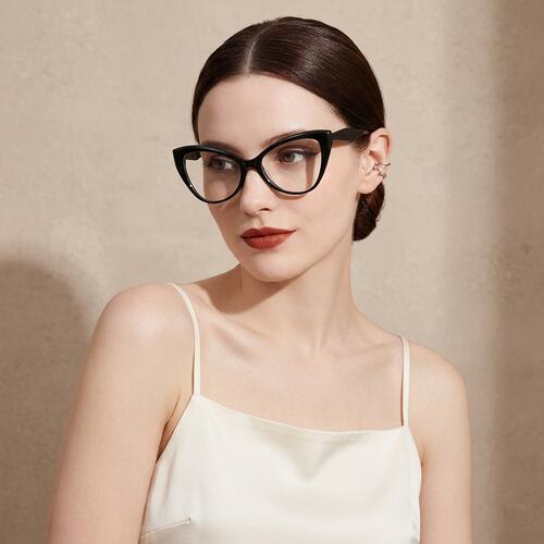 Kathleen Black Cat Eye Glasses