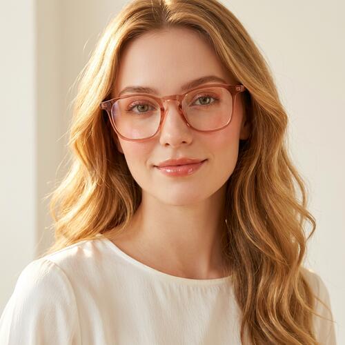 Edmund Pink Square Glasses