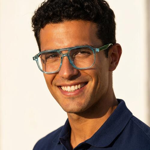 Truda Blue Aviator Glasses