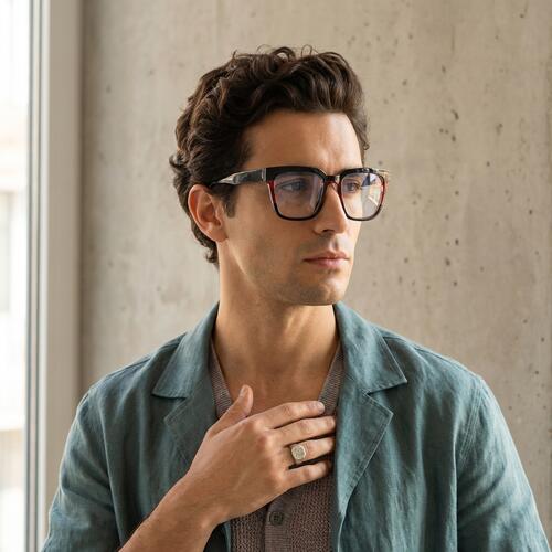 Romeo Black Square Glasses