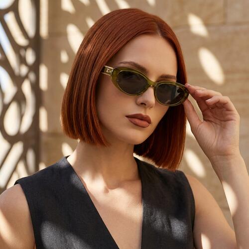 Julian Lunettes de soleil Cat Eye Vertes