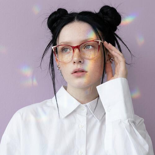 Jeromee Gafas Cat Eye Rojas