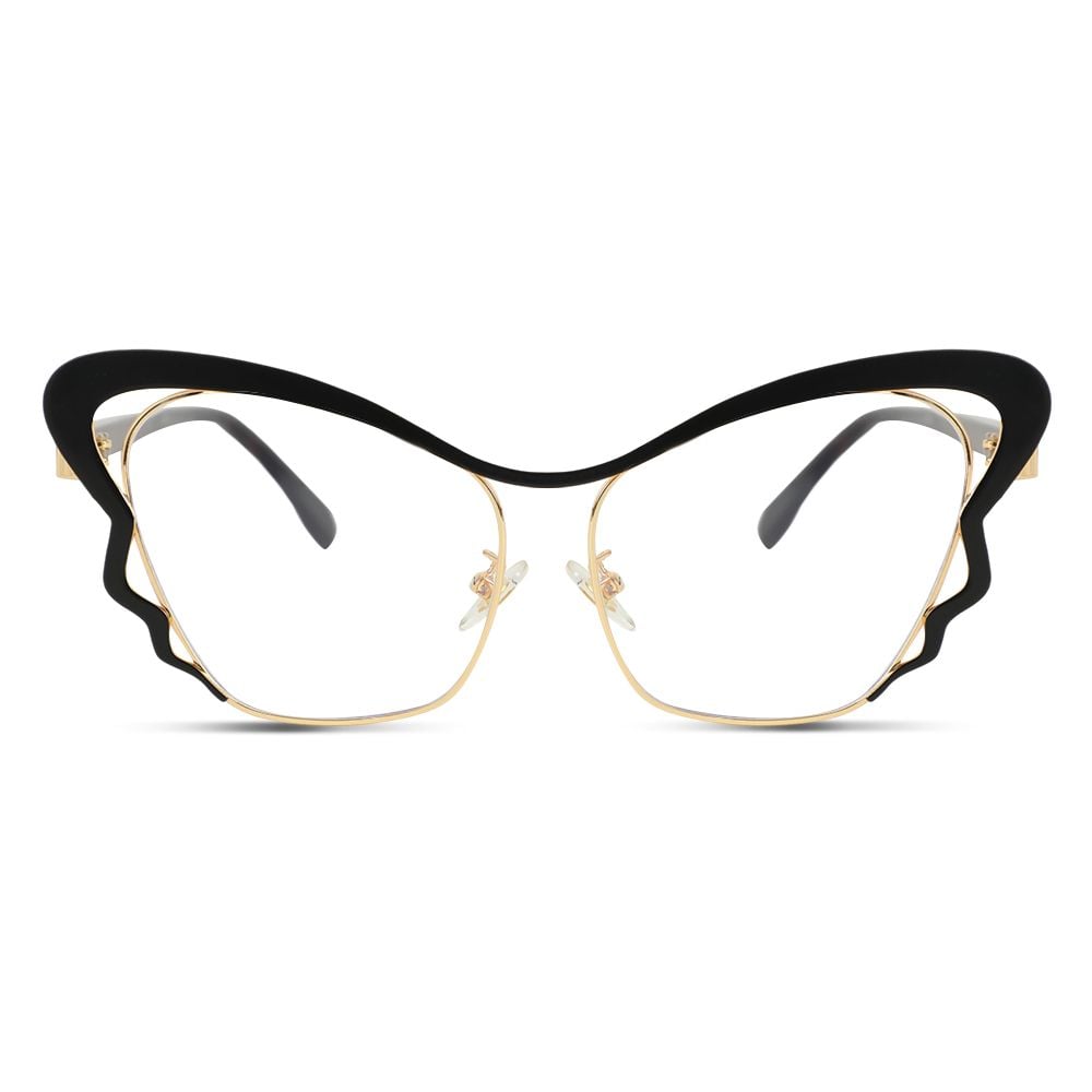 Snow Black Cat Eye Glasses