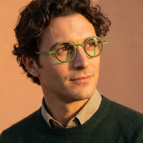 Horacee Brown Round Glasses