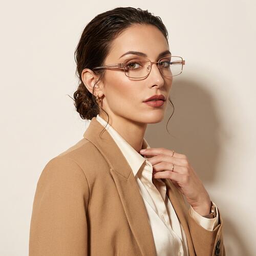 Clara Gafas Rectangulares Rosas