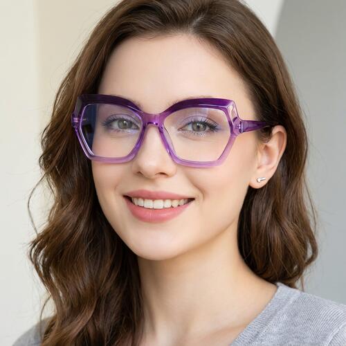 Quentin Gafas Geométricas Moradas