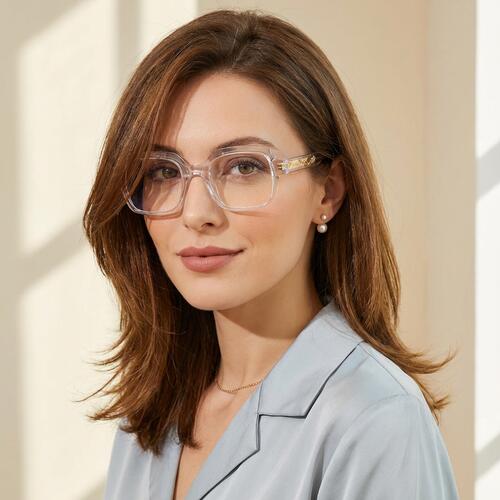 Bulwe Gafas Cuadradas Transparentes