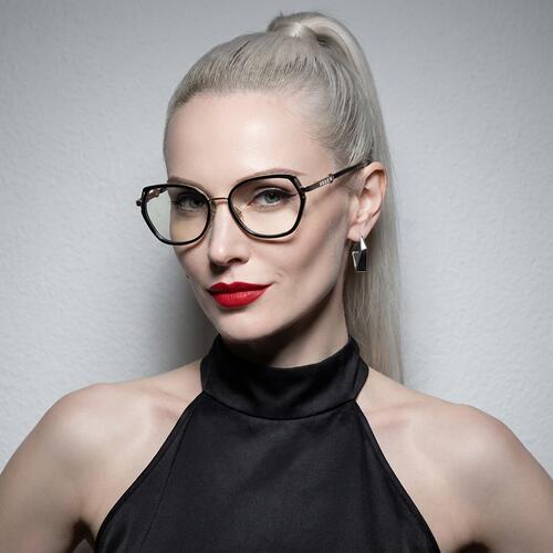 Bettina Black Cat Eye Glasses
