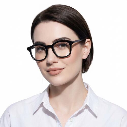 Howard Schwarze Quadratische Brille