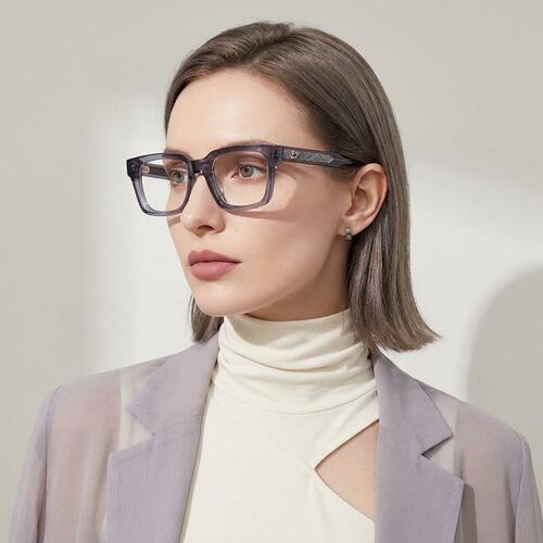Adam Gray Square Glasses