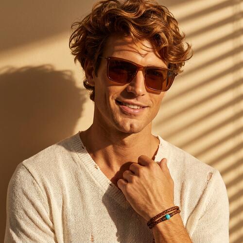Adam Brown Rectangle Sunglasses