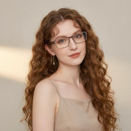 Andrea Brown Rectangle Glasses