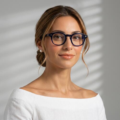 Linette Gafas Cuadradas Azules