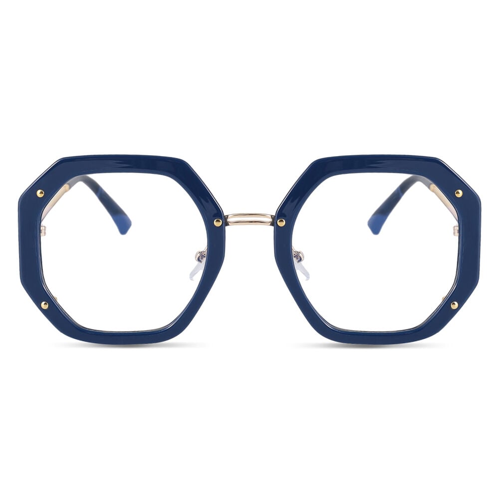 Megre Blaue Geometrische Brille