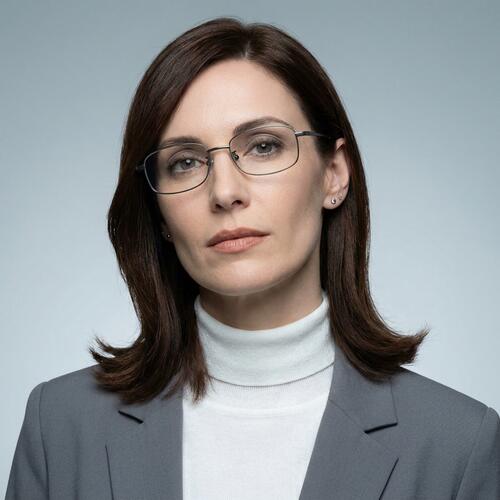 Audrey Gafas Rectangulares Grises