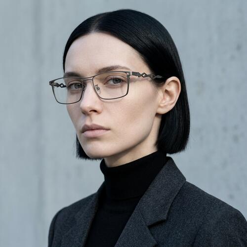 Ramsden Gray Rectangle Glasses