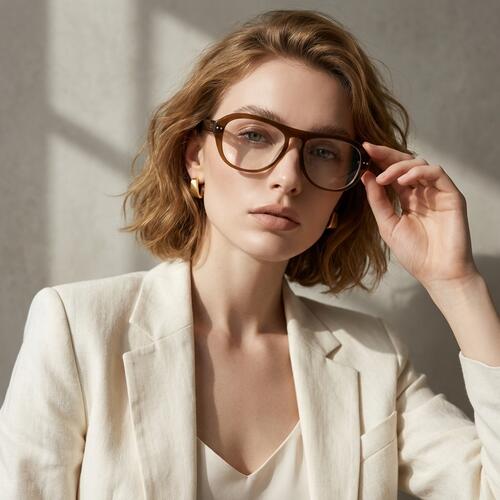 Eleanor Brown Aviator Glasses