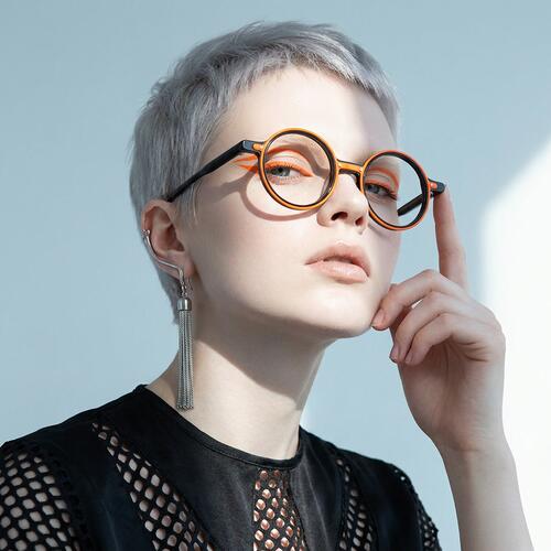 Mira Gafas Redondas Negras
