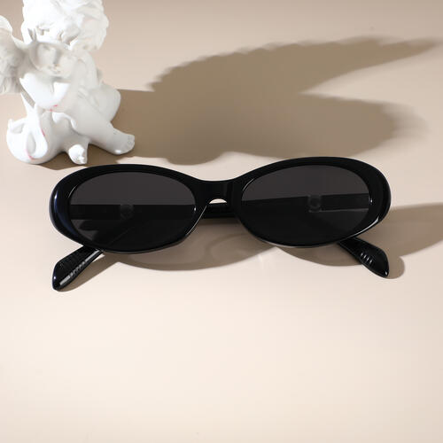 Mitchell Schwarze Ovale Sonnenbrille