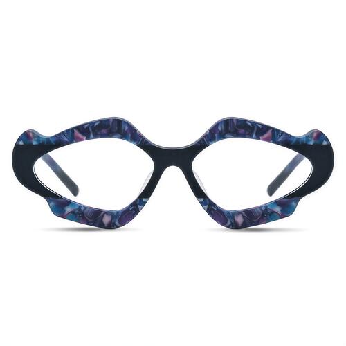 Plecas Blue Geometric Glasses