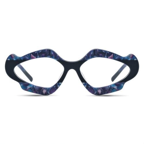 Plecas Blue Geometric Glasses