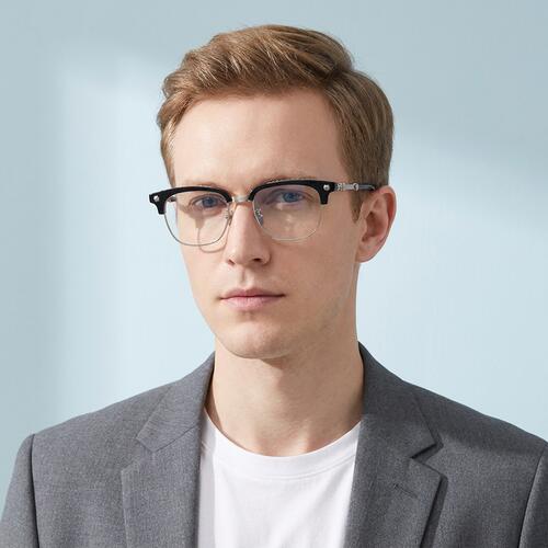 Derwin Silver Browline Glasses