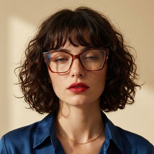Whitehea Brown Cat Eye Glasses