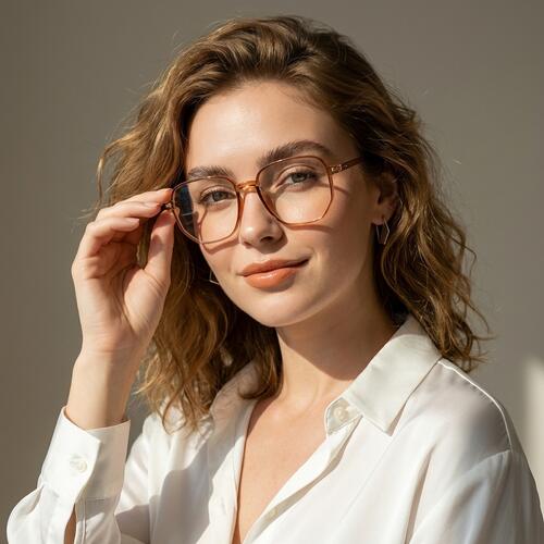 Enoch Brown Square Glasses